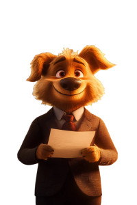 Business Suit Dog Vinyl Car Decal Sticker – Waterproof & UV-Resistant 8"