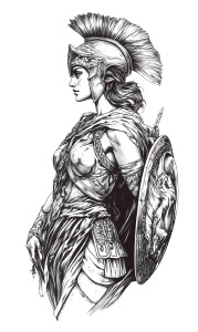 Athena Tattoo Design V7 Vinyl Car Decal Sticker – Waterproof & UV-Resistant 8"