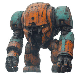 Giant Cyclops Robot Vinyl Car Decal Sticker – Waterproof & UV-Resistant 8"