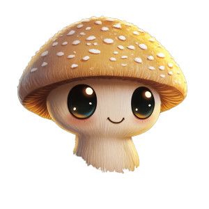 Cute Shiitake Icon Vinyl Car Decal Sticker – Waterproof & UV-Resistant 8"