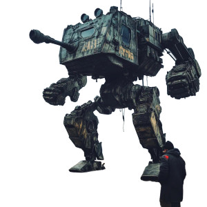 Mech Military Robot Vinyl Car Decal Sticker – Waterproof & UV-Resistant 8"