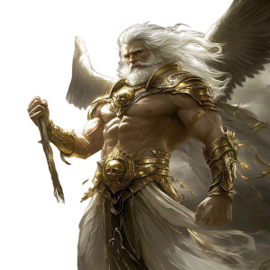 Zeus In Armor Vinyl Car Decal Sticker – Waterproof & UV-Resistant 8"