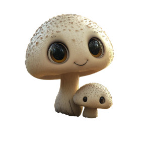 Cute Pixar Mushrooms Vinyl Car Decal Sticker – Waterproof & UV-Resistant 8"