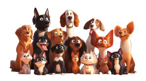 Happy Cartoon Pets Vinyl Car Decal Sticker – Waterproof & UV-Resistant 8"