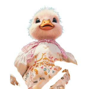 Ukrainian Pink Duckling V2 Vinyl Car Decal Sticker – Waterproof & UV-Resistant 8"