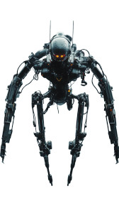 Flying Robot Zombie V2 Vinyl Car Decal Sticker – Waterproof & UV-Resistant 8"