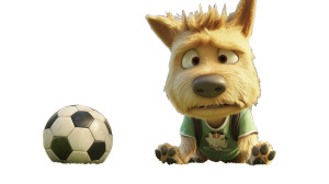 Crying Soccer Dog Vinyl Car Decal Sticker – Waterproof & UV-Resistant 8"