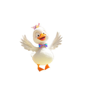 Dancing Animated Duck Vinyl Car Decal Sticker – Waterproof & UV-Resistant 8"