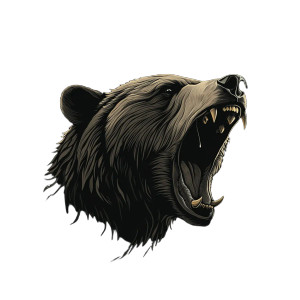 Dangerous Bear Vector Vinyl Car Decal Sticker – Waterproof & UV-Resistant 8"