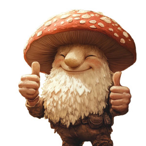 Mushroom Guy Vinyl Car Decal Sticker – Waterproof & UV-Resistant 8"