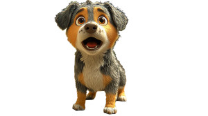 Fearful Rural Dog Vinyl Car Decal Sticker – Waterproof & UV-Resistant 8"