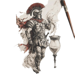 Roman Centurian Tattoo Vinyl Car Decal Sticker – Waterproof & UV-Resistant 8"