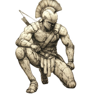 Strong Gladiator Tattoo V2 Vinyl Car Decal Sticker – Waterproof & UV-Resistant 8"