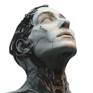 Robot Face Vinyl Car Decal Sticker – Waterproof & UV-Resistant 8"