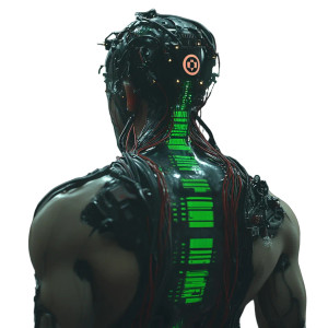 Cybernetic Human V4 Vinyl Car Decal Sticker – Waterproof & UV-Resistant 8"