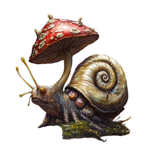 Mushroom Snail Monster Vinyl Car Decal Sticker – Waterproof & UV-Resistant 8"