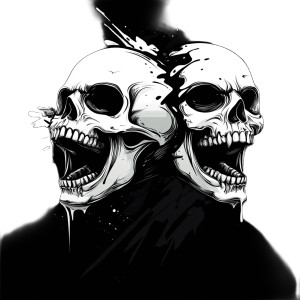 Dark Fantasy Skull V4 Vinyl Car Decal Sticker – Waterproof & UV-Resistant 8"