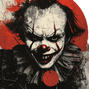 Creepy Halloween Clown Vinyl Car Decal Sticker – Waterproof & UV-Resistant 8"