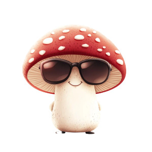 Cool Mushroom Logo Vinyl Car Decal Sticker – Waterproof & UV-Resistant 8"