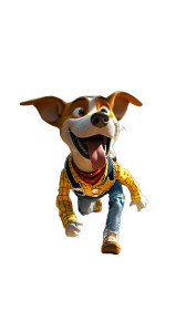 Dog As Woody Vinyl Car Decal Sticker – Waterproof & UV-Resistant 8"