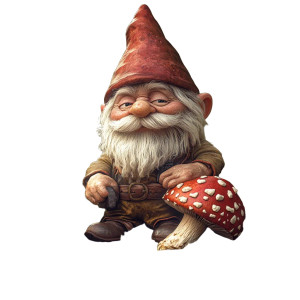 Funny Garden Gnome Vinyl Car Decal Sticker – Waterproof & UV-Resistant 8"