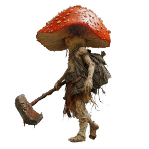 Nerdy Mushroom Person Vinyl Car Decal Sticker – Waterproof & UV-Resistant 8"