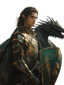 Elf Knight On Dragon Vinyl Car Decal Sticker – Waterproof & UV-Resistant 8"