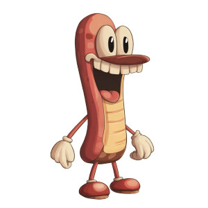 Sausage Cuphead Vinyl Car Decal Sticker – Waterproof & UV-Resistant 8"