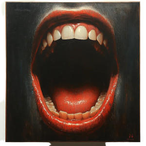 Roaring Man'S Mouth Vinyl Car Decal Sticker – Waterproof & UV-Resistant 8"