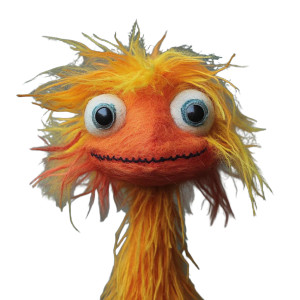 Furry Puppet Vinyl Car Decal Sticker – Waterproof & UV-Resistant 8"