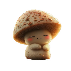 Cute Mushroom V2 Vinyl Car Decal Sticker – Waterproof & UV-Resistant 8"