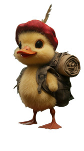 Adventurous Duckling Vinyl Car Decal Sticker – Waterproof & UV-Resistant 8"