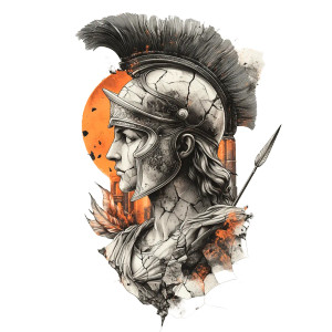 Broken Warrior Tattoo Vinyl Car Decal Sticker – Waterproof & UV-Resistant 8"