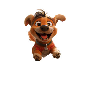 Running Pixar Dog Vinyl Car Decal Sticker – Waterproof & UV-Resistant 8"