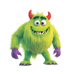 Green Furry Monster V3 Vinyl Car Decal Sticker – Waterproof & UV-Resistant 8"