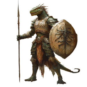 Armoured Lizardman Warrior Vinyl Car Decal Sticker – Waterproof & UV-Resistant 8"