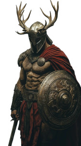 Spartan Warrior Stag Vinyl Car Decal Sticker – Waterproof & UV-Resistant 8"