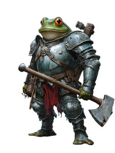 Armored Frog Knight V2 Vinyl Car Decal Sticker – Waterproof & UV-Resistant 8"