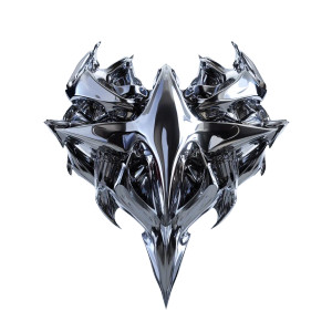 Metallic Abstract Shape Vinyl Car Decal Sticker – Waterproof & UV-Resistant 8"