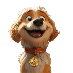 Olympic Gold Dog Vinyl Car Decal Sticker – Waterproof & UV-Resistant 8"