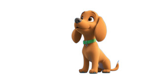 Cute Brown Dog V4 Vinyl Car Decal Sticker – Waterproof & UV-Resistant 8"