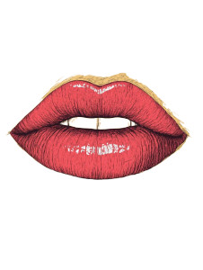 Minimalist Lips Vinyl Car Decal Sticker – Waterproof & UV-Resistant 8"