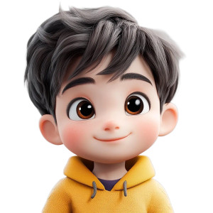 Cute 3D Boy V3 Vinyl Car Decal Sticker – Waterproof & UV-Resistant 8"