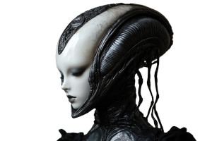 Giger Alien Doll Vinyl Car Decal Sticker – Waterproof & UV-Resistant 8"