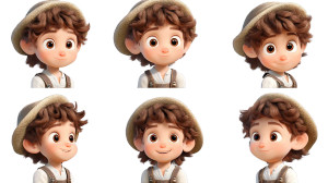 Ghibli Boy Character Vinyl Car Decal Sticker – Waterproof & UV-Resistant 8"