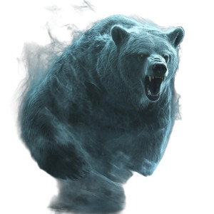 Angry Ghost Bear Vinyl Car Decal Sticker – Waterproof & UV-Resistant 8"