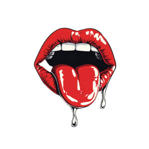 Rebellious Tongue Logo Vinyl Car Decal Sticker – Waterproof & UV-Resistant 8"
