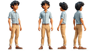 Cartoonish 3D Avatar Vinyl Car Decal Sticker – Waterproof & UV-Resistant 8"