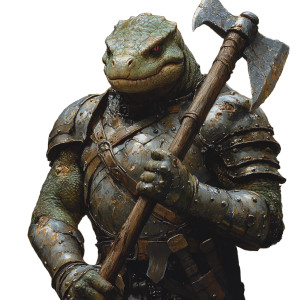 Lizardman Warrior V2 Vinyl Car Decal Sticker – Waterproof & UV-Resistant 8"