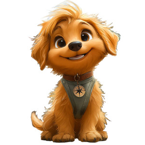 Adventurous Disney Puppy Vinyl Car Decal Sticker – Waterproof & UV-Resistant 8"